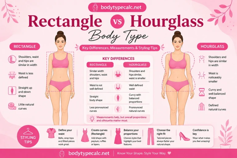 Rectangle vs Hourglass Body Type